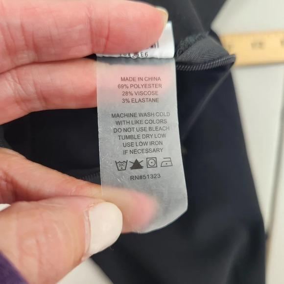 Vince Camuto Black Side Zip Front Pleated Pants Size 12 - Picture 9 of 13